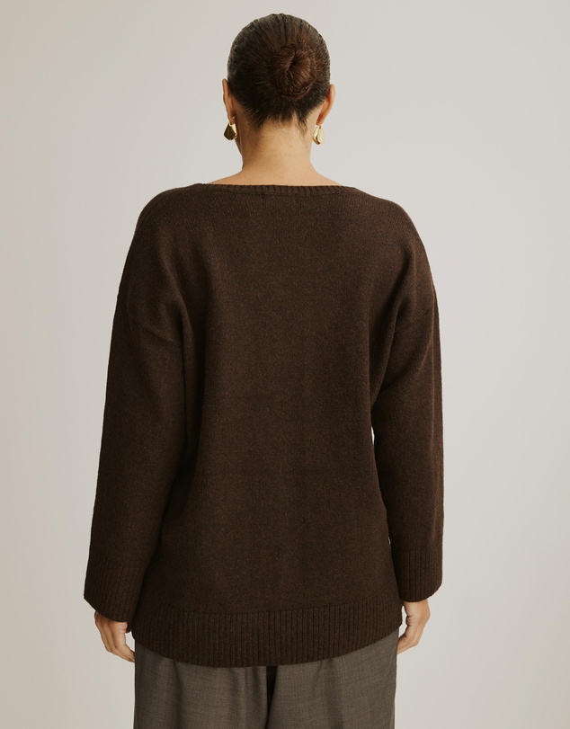 Atmos&Here Curvy - Teo V Neck Knit Jumper