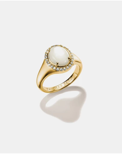 THOMAS SABO - THOMAS SABO Halo ring with mother-of-pearl and zirconia