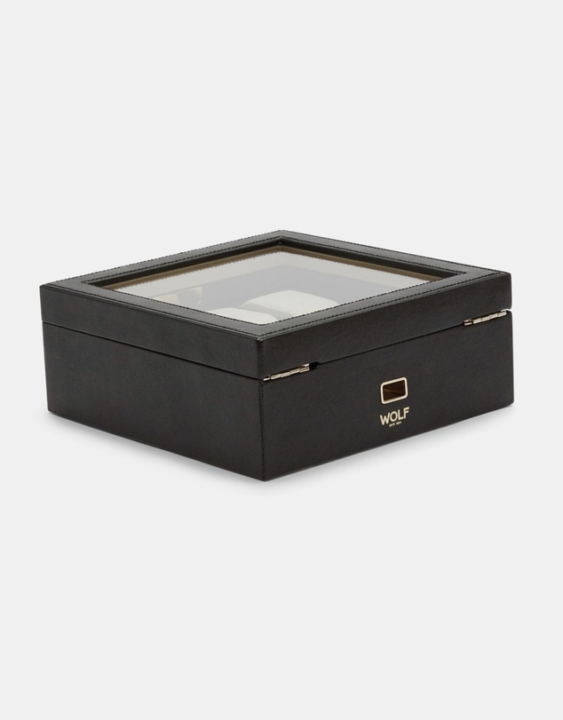Wolf - Wolf Palermo 6 Pc Watch Box Black Anthracite