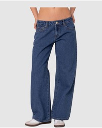 EDIKTED - Petite Raelynn Washed Low Rise Jeans