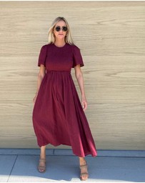Esther & Co - Iolana Dress - Wine