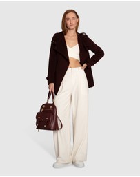 Belle & Bloom - Bad Girl Wool Blend Moto Coat