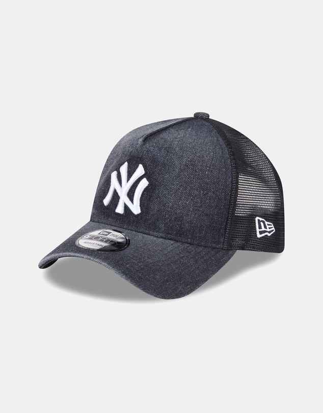 New Era - Washed Denim 9FORTY A-Frame Trucker New York Yankees Cap