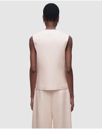 COS - Linen-Blend Tie-Front Waistcoat