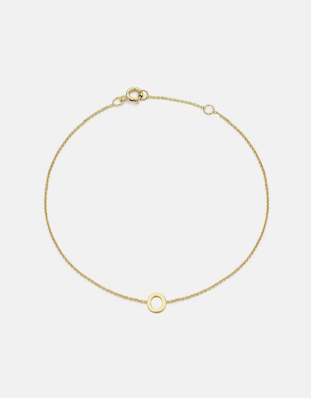 Zoe Olivia - 9K Gold Initial O Bracelet