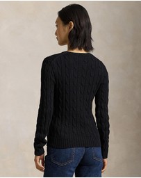 Polo Ralph Lauren - Julianna Cable Knit Cotton Crewneck Sweater