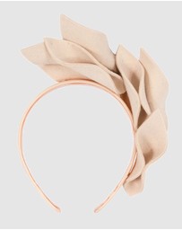 Max Alexander - Felt Beige Winter Racing Fascinator