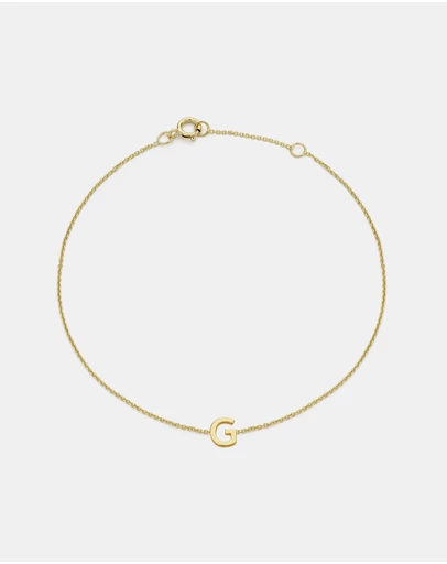 Zoe Olivia - 9K Gold Initial G Bracelet