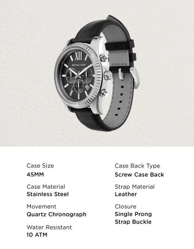 Michael Kors - Lexington Black Chronograph Watch