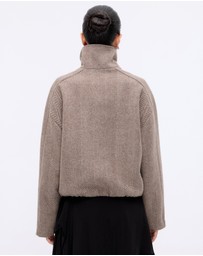 Minima Esenciales - Lucia Wool Blend Funnel Neck Jacket