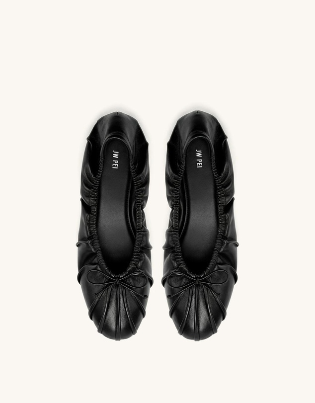 JW PEI - Solenne Ruched Drawstring Ballet Flats