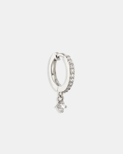 By Charlotte - 14k White Gold Magical Dreams Hoop