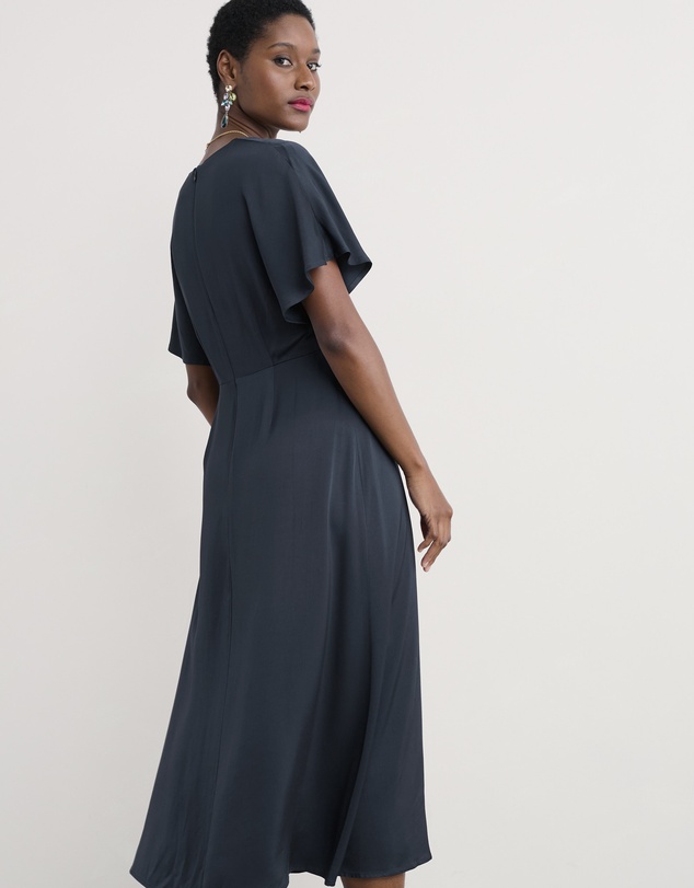 Seasalt - Seasalt Cornwall Navy Evenglow Satin Dress