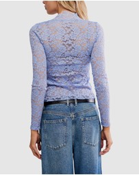 Free People - All Day Lace LS Top
