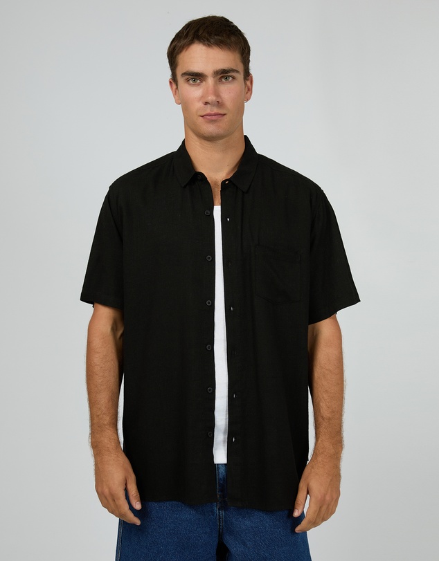 Silent Theory - Textured Linen Ss Shirt