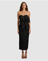Romance by Honey and Beau - Crechia Jacquard Bow Dress