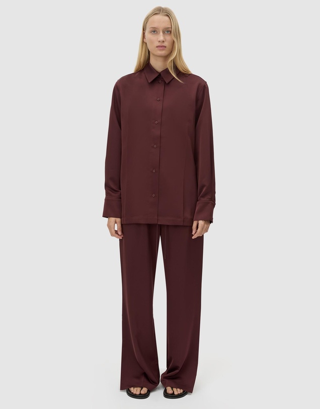 C&M CAMILLA AND MARC - Ground Satin Long Sleeve Shirt