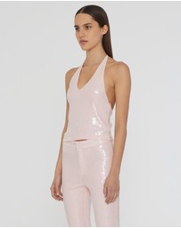 ROTATE - Sequin Halterneck Top