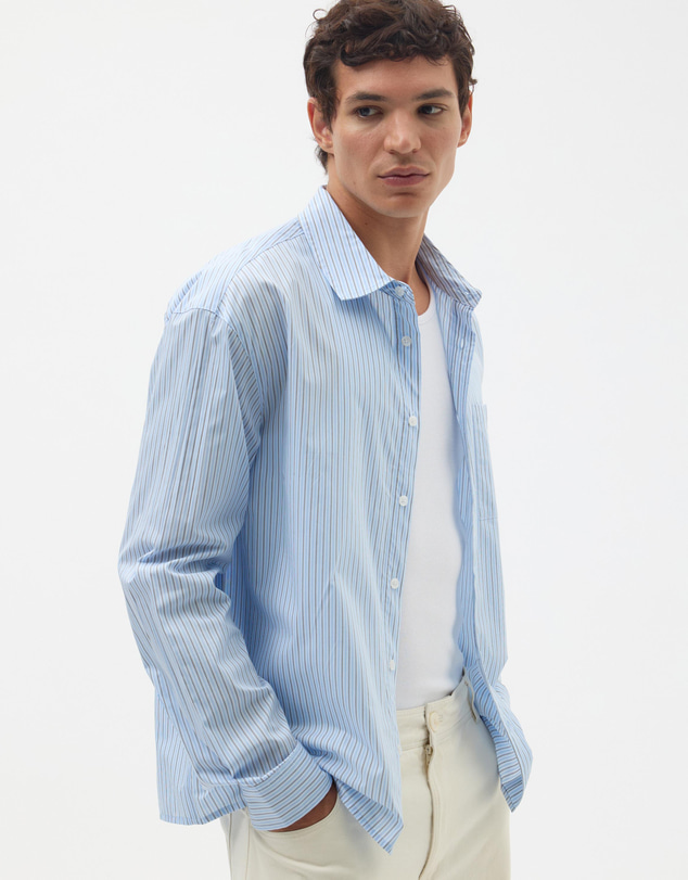 AERE - Stripe Boxy Shirt