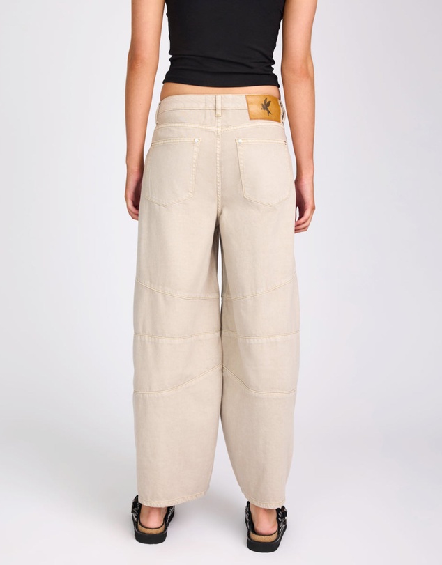 ONE TEASPOON - Barrel Mid Waist Wide Leg Denim Jeans - Stone