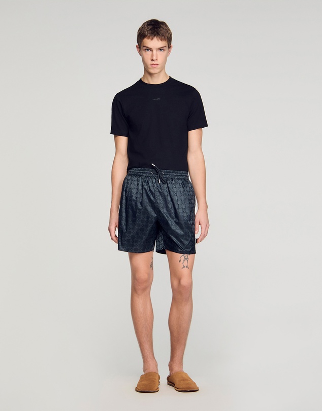 Sandro - Squarecross Jacquard Mdc Swim Shorts