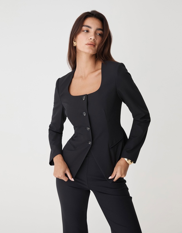 Forcast - Thea Scoop Neck Blazer