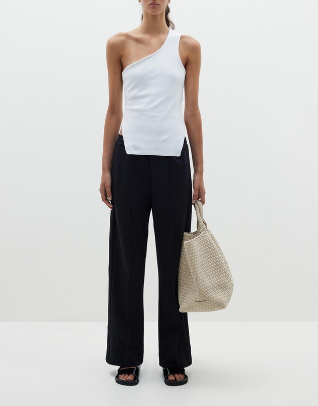 Bassike - twill pinstitch detail pant