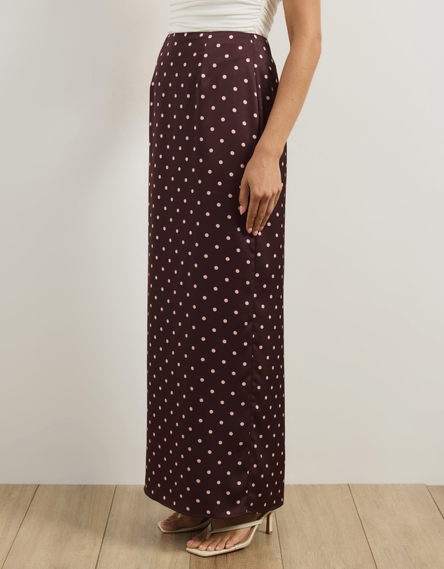 Atmos&Here - Lowen Satin Maxi Skirt