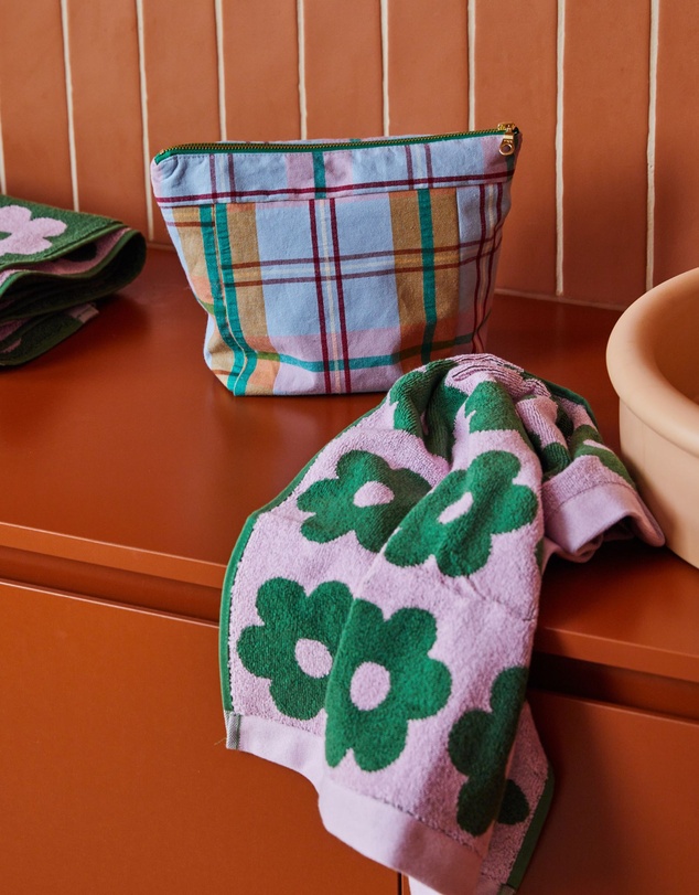 Mosey Me - Confetti Plaid Cosmetic Bag