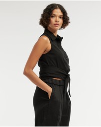 Amelius - Naomi Wrap Crop Shirt