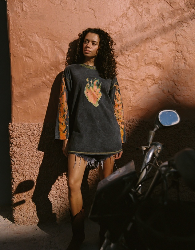 KINGA CSILLA - Flaming Heart Tommy Tee