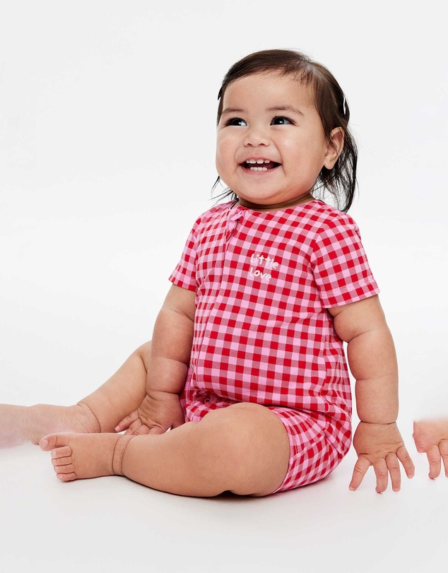 Cotton On Kids - Growie Short Sleeve Zip Romper
