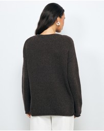 AERE - Renia Wool Boat Neck Jumper