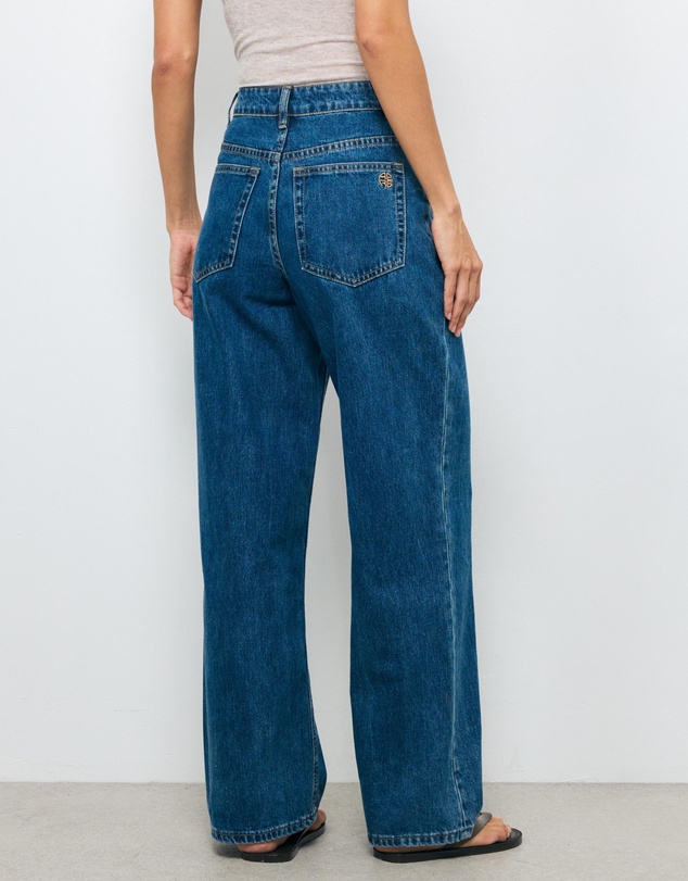 AERE - High Rise Straight Leg Jeans