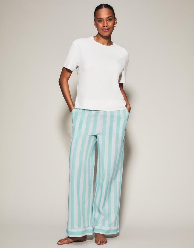 KBX - Coffee Stripe T-Shirt Trousers Set