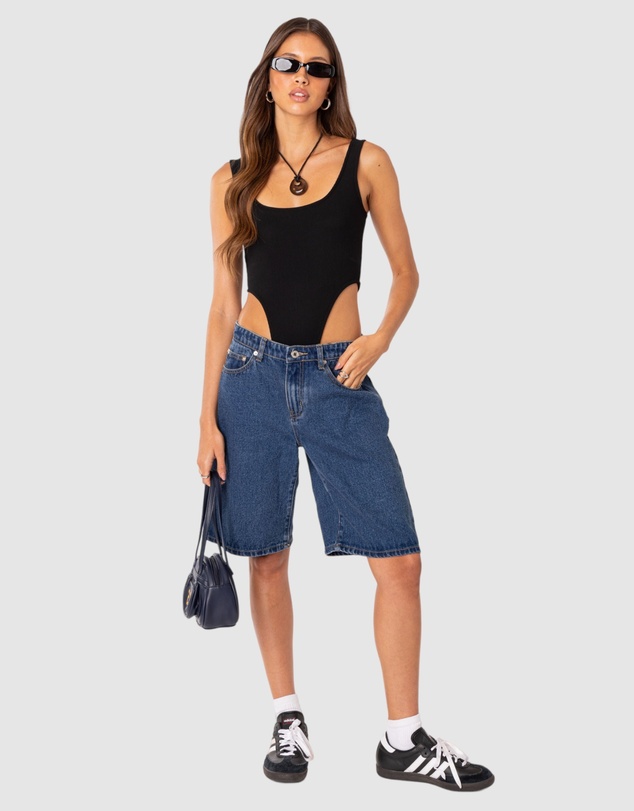 EDIKTED - High Cut Ribbed Bodysuit