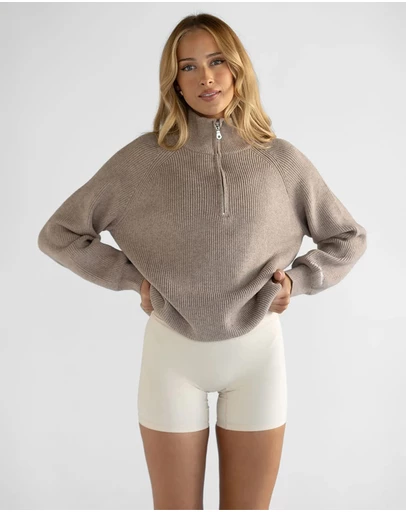 Leelo Active - Knit Quarter Zip Jumper