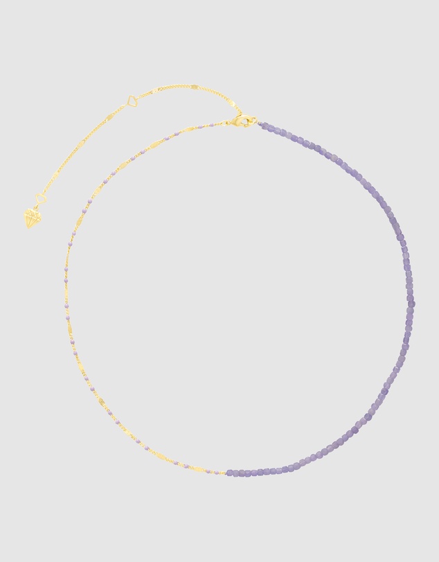 Wanderlust + Co - Tanzanite Lavender Gold Necklace