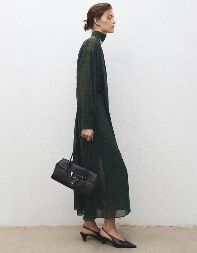 M.N.G - Printed Dress With Foulard