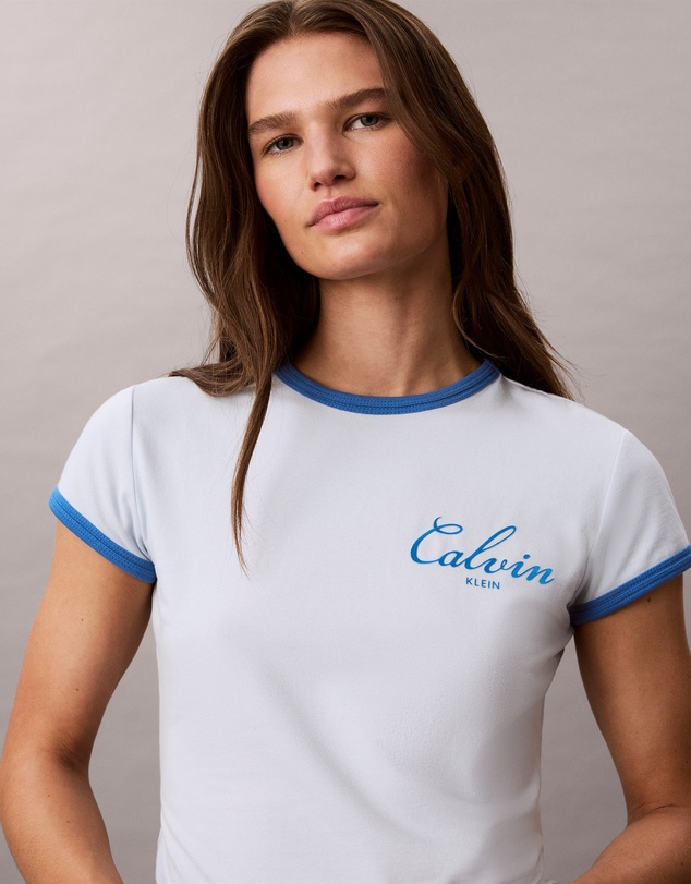 Calvin Klein Jeans - Slim Varsity Logo Ringer Tee