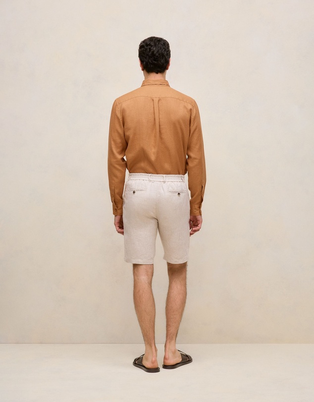 Trenery - Linen Tailored Relaxed Short in Flax