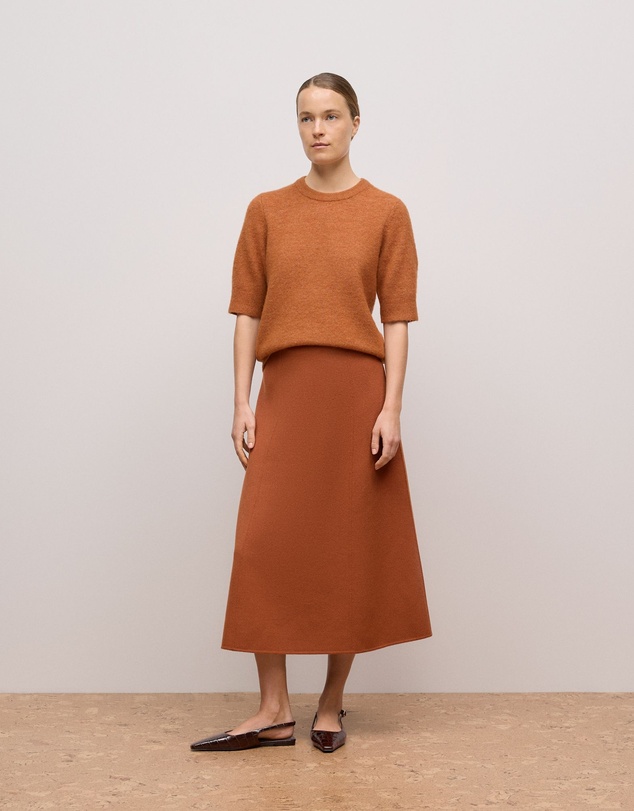 Trenery - Double Faced Wool Skirt in Sierra