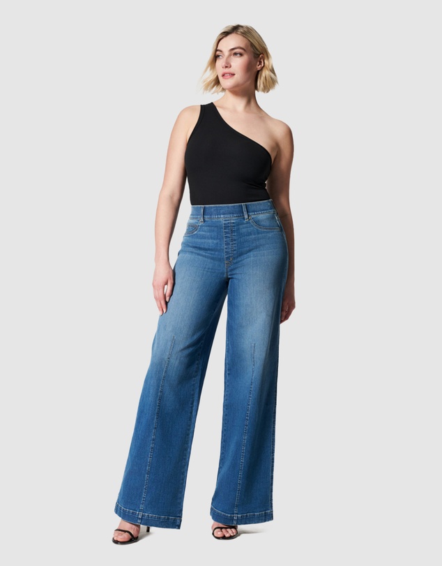 Spanx - DENIM-Seamed Front Wide Leg - Vtg In