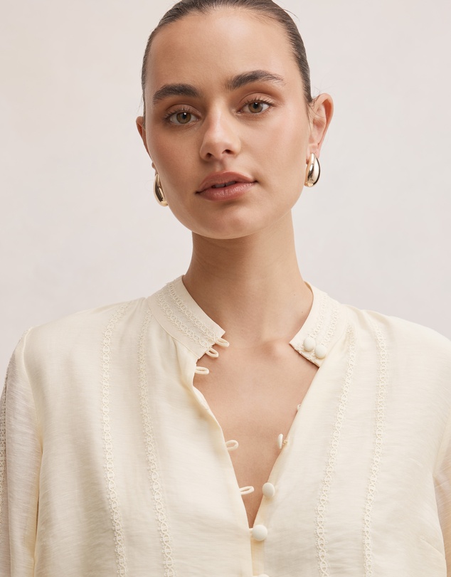 Forever New - Astra Lace Trim Blouse
