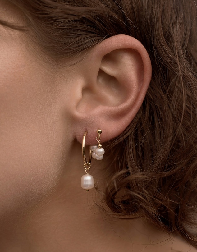 Native Sol - Mickie Pearl Hoops