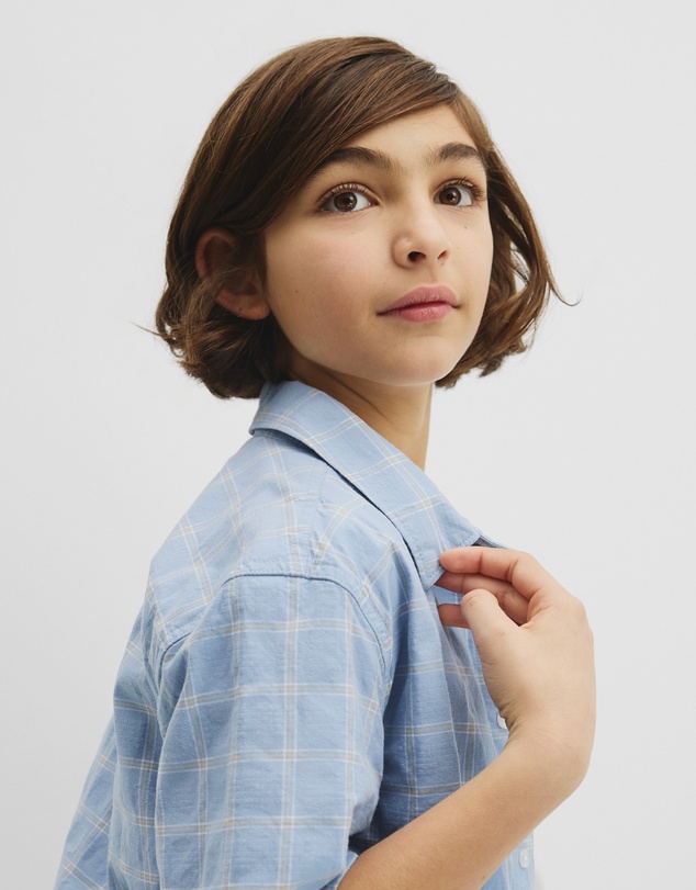 Country Road - Teen Contrast Check Short Sleeve Shirt