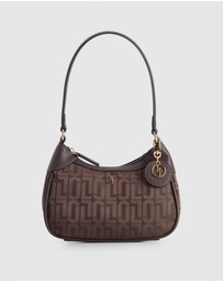 Laura Jones - Logo Jacquard Shoulder Bag
