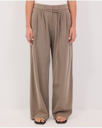 Calli - Rhode Pinstripe Wide Leg Pants