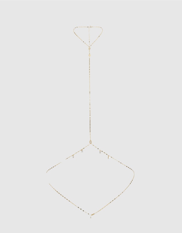 GUESS - Gold-Tone Hashtag Guess Body Chain