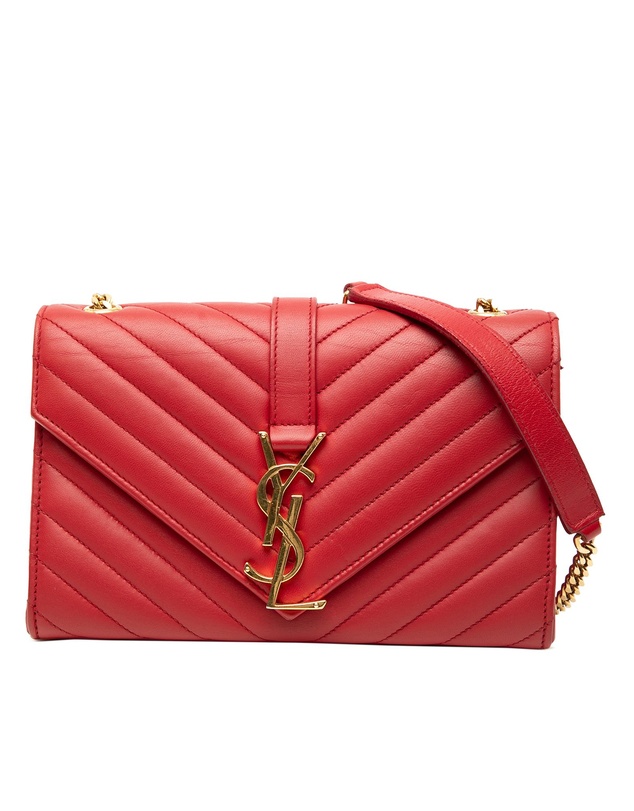 Pre-Loved by Azura Reborn - Pre-Loved Small Chevron Calfskin Monogram Envelope Bag